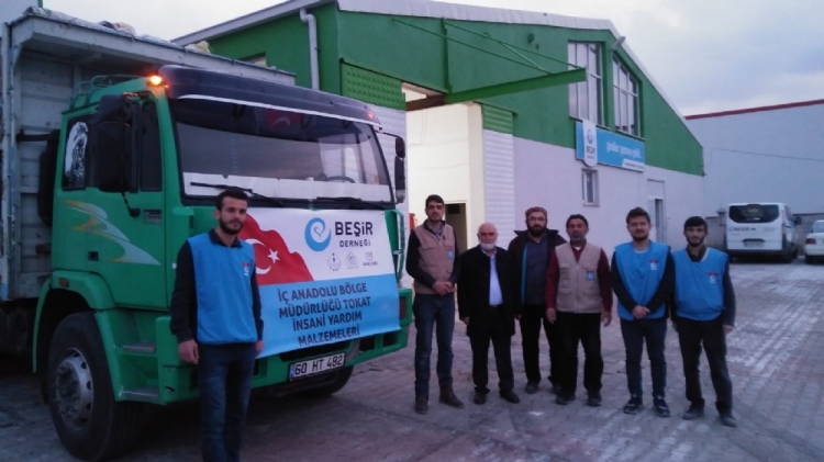 Beşir Derneği ,Türkiye’nin Farklı Bölgelerinden Yardım Tırları Kaldırmaya Devam Ediyor