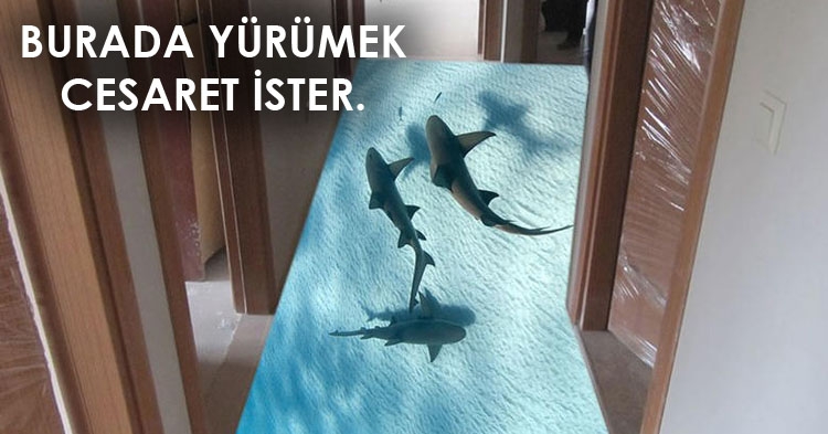 Yürümekten Zevk Alacağınız 3D Zemin Kaplamalar